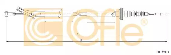 Трос COFLE 18.3501 (92.18.3501)