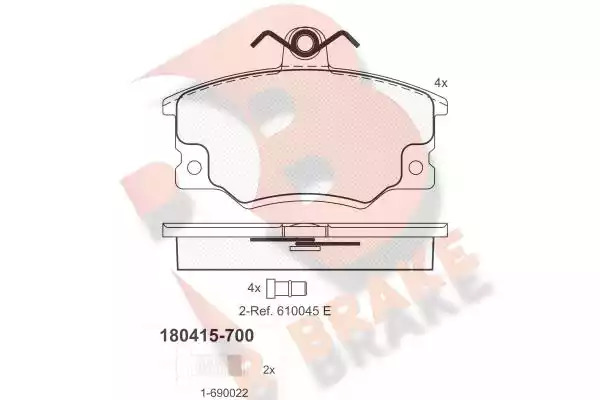 Комплект тормозных колодок ICER 180415-700 (20833, 20834, 21134, 21135, 21136)