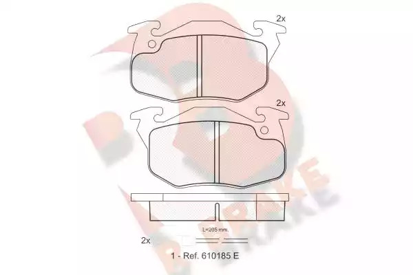 Комплект тормозных колодок ICER 180633 (20905, 20906, 20986, 20987, 21803, 21804, 21805, 21806, D371-7261)