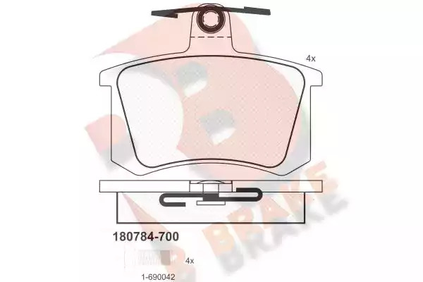 Комплект тормозных колодок ICER 180784-700 (21144, 21143, 20638, D228-7498, D851-7727)