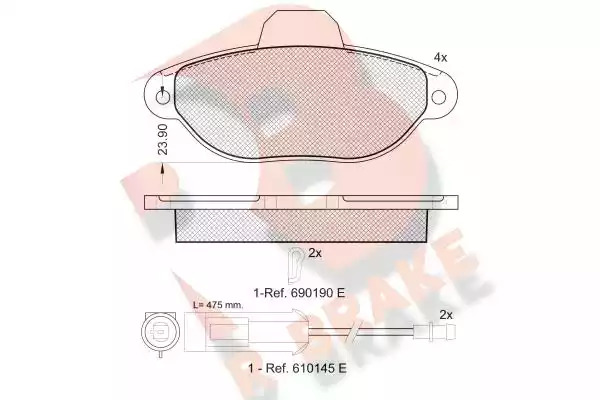 Комплект тормозных колодок ICER 180953 (21436, 21437)