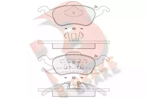 Комплект тормозных колодок ICER 181264 (23154, 23155, 23152, 23153, D816-7690, D1930-7690)