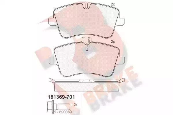 Комплект тормозных колодок ICER 181369-701 (23144, 23145, D872-7747)
