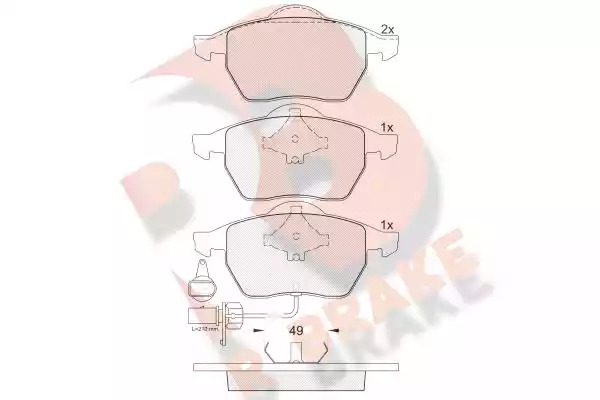 Комплект тормозных колодок ICER 181384 (21849, 21848, 23324, 21850)