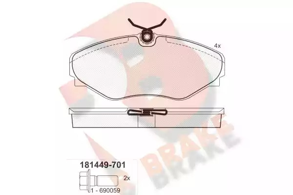 Комплект тормозных колодок ICER 181449-701 (24971)