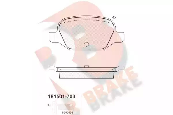 Комплект тормозных колодок ICER 181501-703 (23601, 23661, D1617-8742)