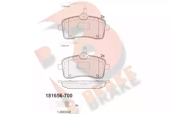 Комплект тормозных колодок ICER 181656-700 (24134, 24175, 24901, D1948-9173)