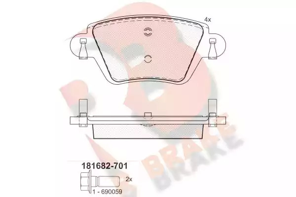 Комплект тормозных колодок ICER 181682-701 (23557)