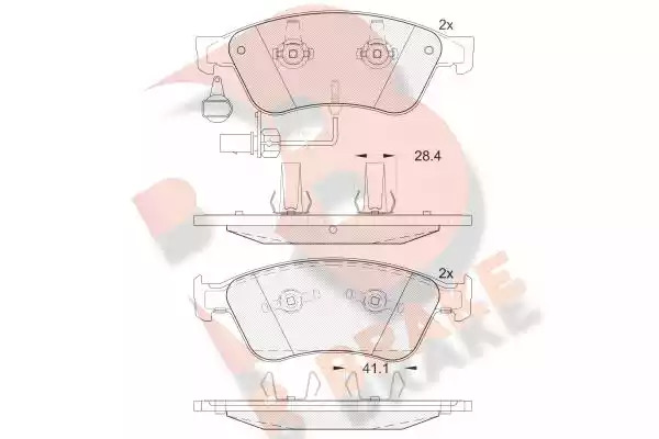 Комплект тормозных колодок ICER 181725 (23900, 23898, 23887, 23682, 23683, 23897, 23896, 23885, D1117-7928)