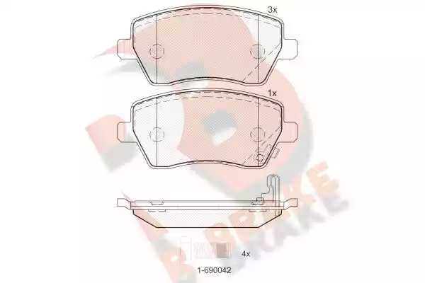 Комплект тормозных колодок ICER 181748 (23973, 24403, D1491-8691)