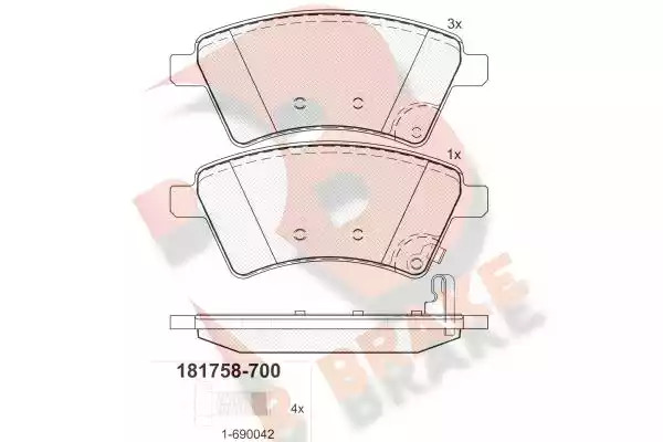 Комплект тормозных колодок ICER 181758-700 (24391, 24392)