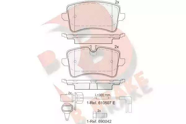 Комплект тормозных колодок ICER 181986 (25214, 24606, D1547-8755)