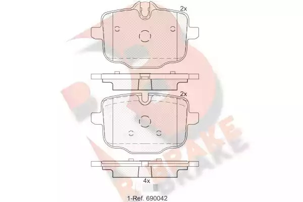 Комплект тормозных колодок ICER 182005-200 (24703, 24704, D1469-8962)