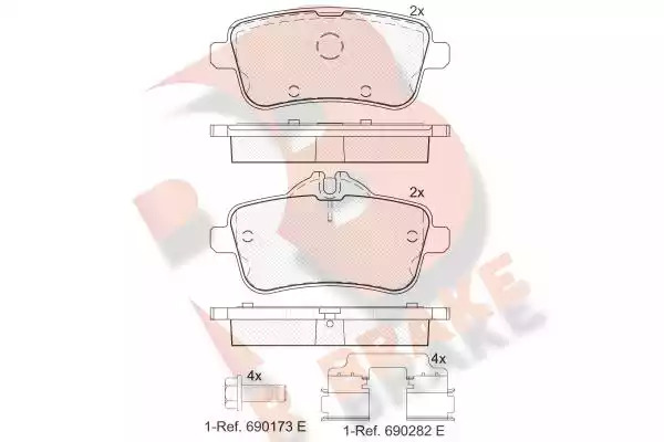 Комплект тормозных колодок ICER 182072-067 (25215, 25216, D1630-8848)