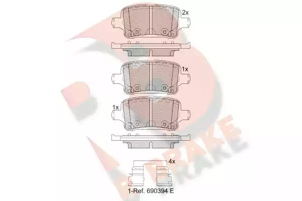 Комплект тормозных колодок ICER 182257 (22129, 22130, 22131, D1857-9085)