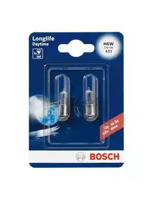 Лампа накаливания BOSCH 1 987 301 061 (H6W, 12V 6W H6W LONGLIFE DAYTIME, 20e)