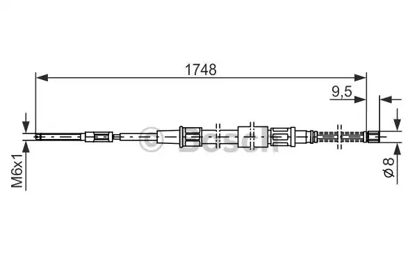 Трос BOSCH 1 987 477 046 (BC040)