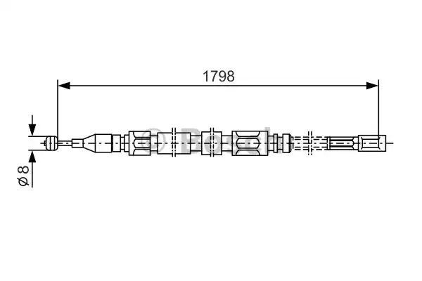 Трос BOSCH 1 987 477 211 (BC168)