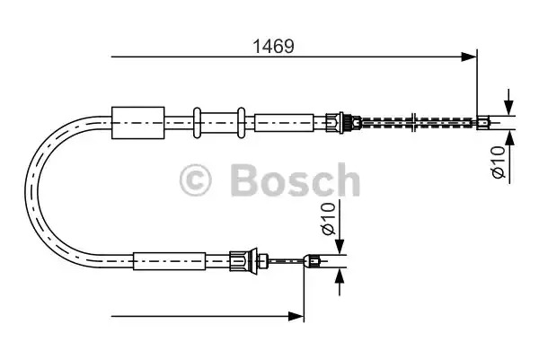 Трос BOSCH 1 987 477 383 (BC279)