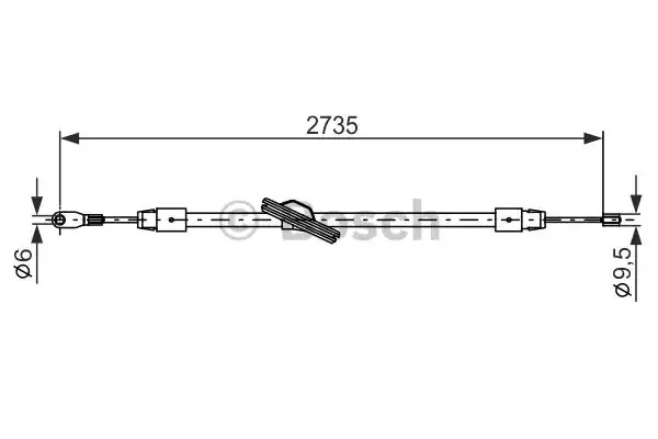 Трос BOSCH 1 987 477 845 (BC725)