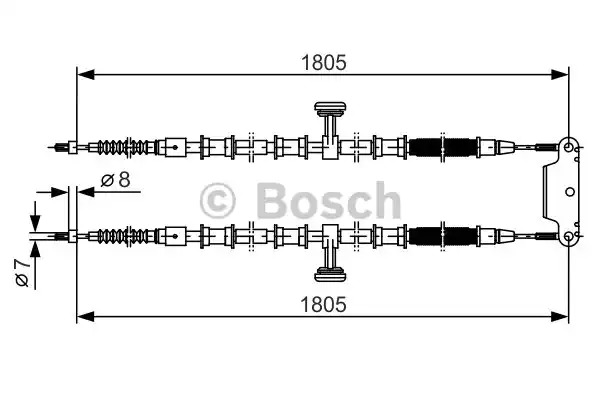 Трос BOSCH 1 987 477 907 (BC687)