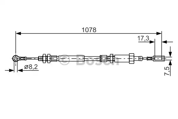 Трос BOSCH 1 987 482 002 (BC896)