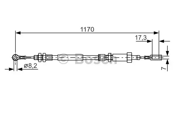 Трос BOSCH 1 987 482 004 (BC898)