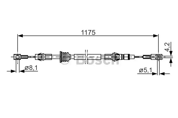 Трос BOSCH 1 987 482 012 (BC906)