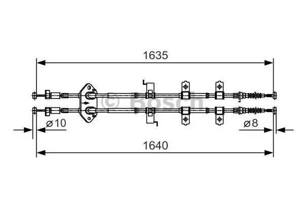 Трос BOSCH 1 987 482 054 (BC948)