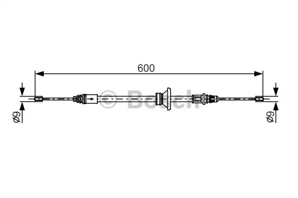 Трос BOSCH 1 987 482 146 (BC1040)