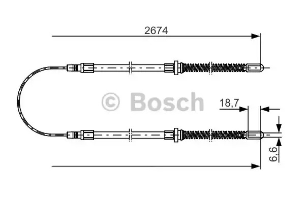 Трос BOSCH 1 987 482 148 (BC1042)