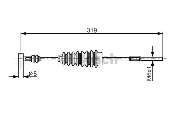 Трос BOSCH 1 987 482 157 (BC1051)