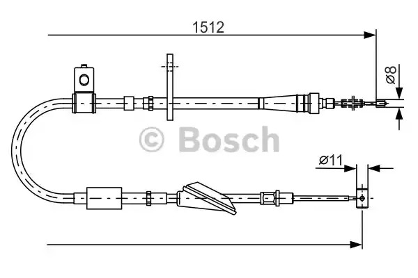 Трос BOSCH 1 987 482 176 (BC1070)