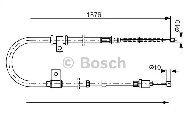 Трос BOSCH 1 987 482 183 (BC1077)