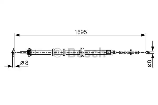 Трос BOSCH 1 987 482 205 (BC1099)