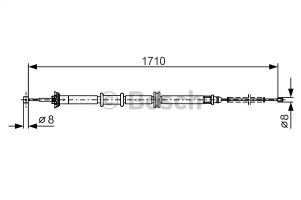 Трос BOSCH 1 987 482 207 (BC1101)