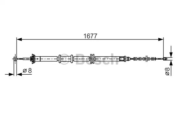 Трос BOSCH 1 987 482 208 (BC1102)