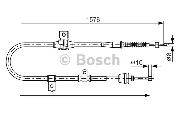 Трос BOSCH 1 987 482 270 (BC1154)