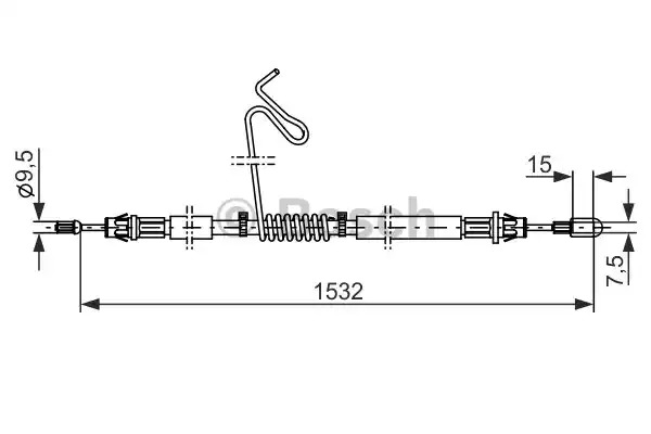 Трос BOSCH 1 987 482 277 (BC1161)