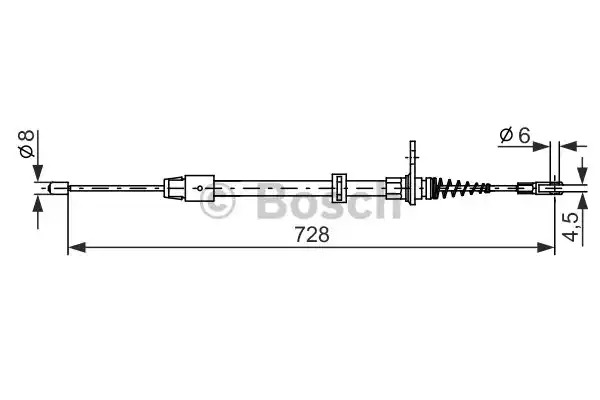 Трос BOSCH 1 987 482 301 (BC1185)