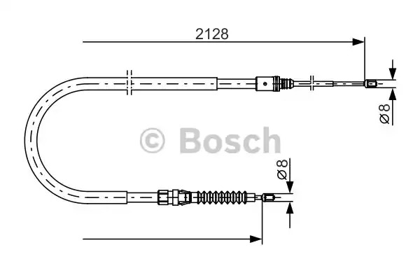 Трос BOSCH 1 987 482 324 (BC1208)