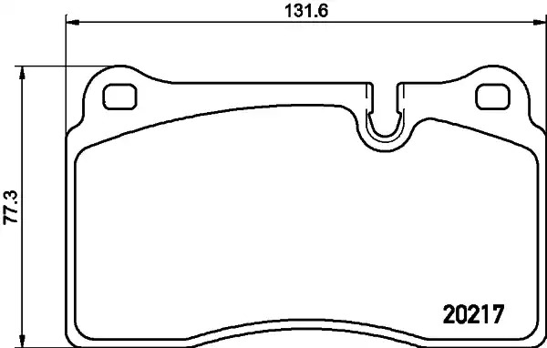 Комплект тормозных колодок HELLA PAGID 8DB 355 013-201 (T1686, 20217, 8380D1263)