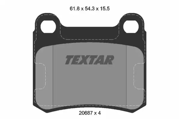 Комплект тормозных колодок TEXTAR 2068701 (20687, 20687 155  0 4, 7315D335, 7582D709)