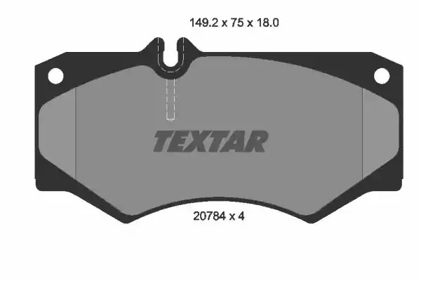 Комплект тормозных колодок TEXTAR 2078401 (20784, 20784 180  0 4, 29784, 7828D927)