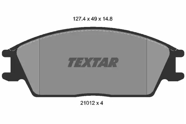 Комплект тормозных колодок TEXTAR 2101204 (21012, 21012 148  0 4, 7293D404)