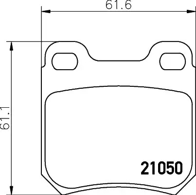 Комплект тормозных колодок HELLA PAGID 8DB 355 007-381 (T1016, 21050, 7582D709, 7614D709)