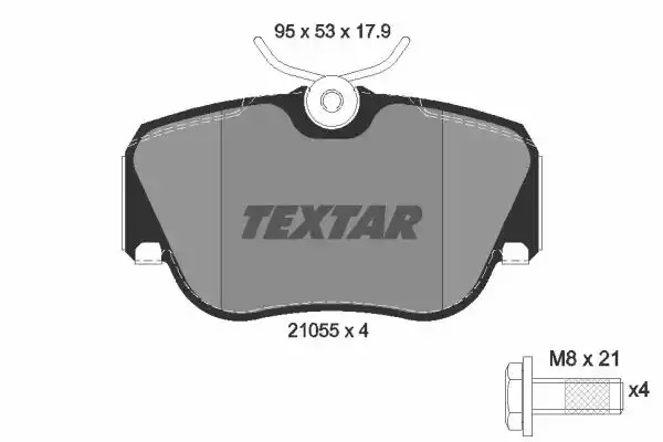Комплект тормозных колодок TEXTAR 2105503 (21055, 21055 179  1 4, 7367D487)
