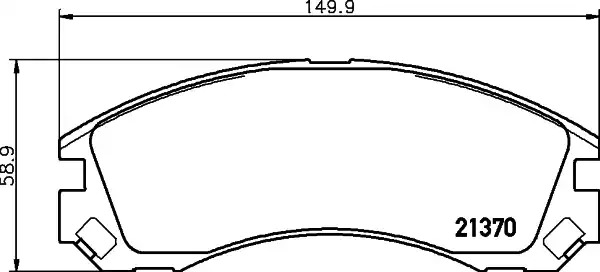 Комплект тормозных колодок HELLA PAGID 8DB 355 011-751 (T1491, 21370, 7412AD723, 7412D723)