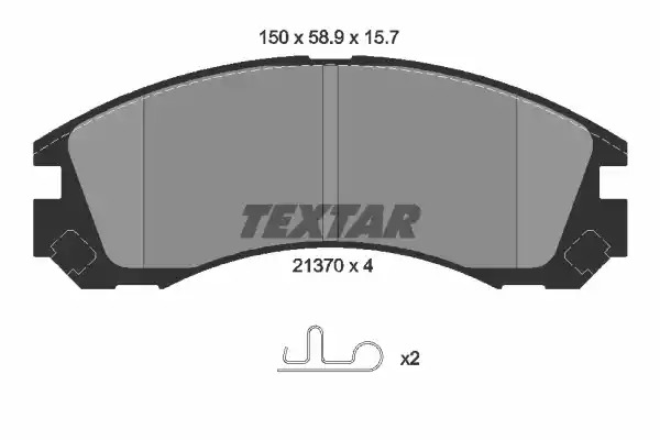 Комплект тормозных колодок TEXTAR 2137001 (21370, 21370 157  1 4, 7412AD723, 7412D723)