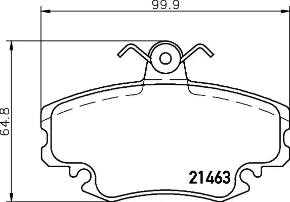 Комплект тормозных колодок HELLA PAGID 8DB 355 018-131 (T5077, 21463, 7194D292)